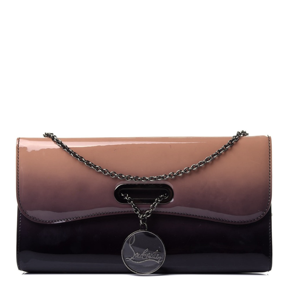 Patent leather Clutch with detachable chain - decolette